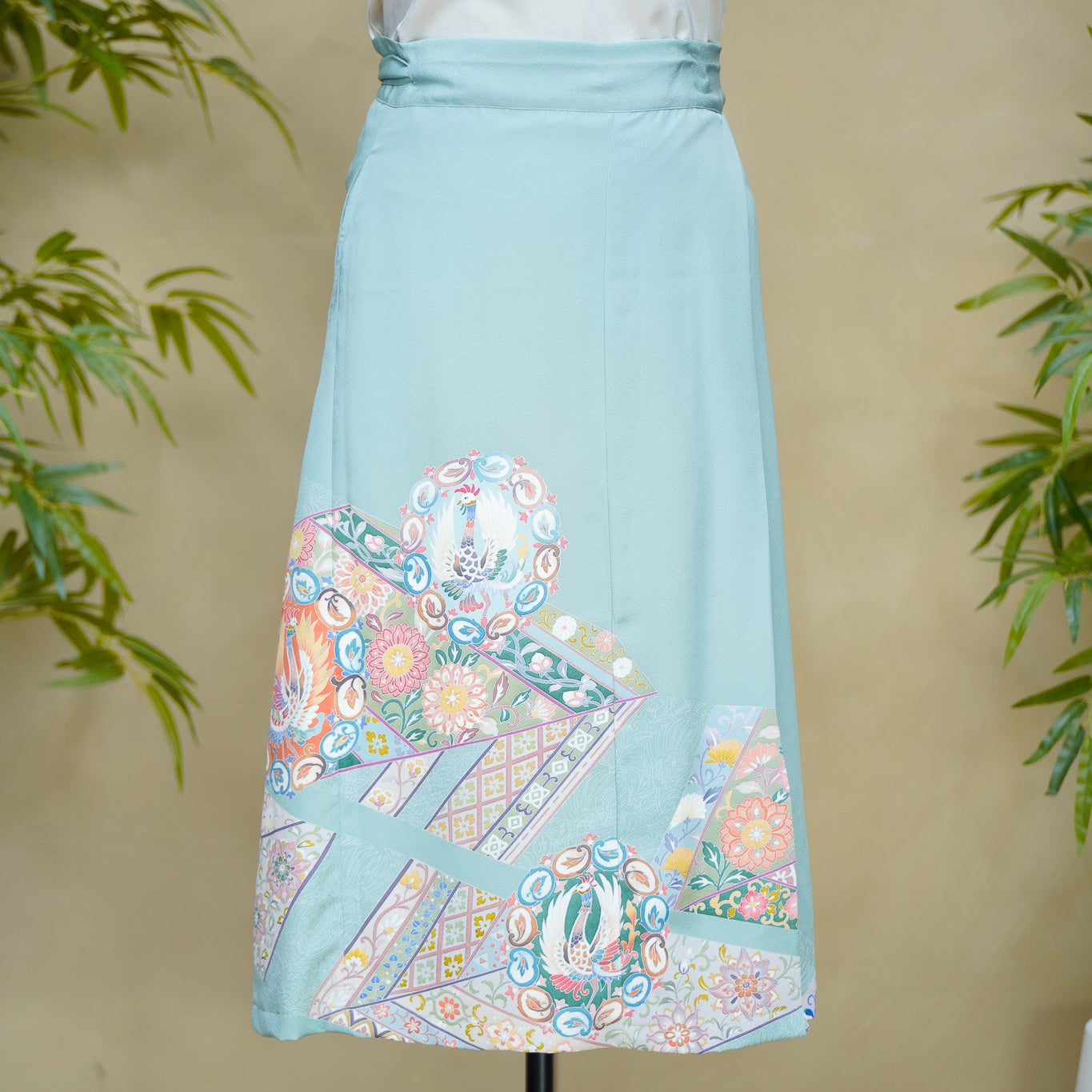 Premium On-hand: Green Wrap Skirt | 1P | WS8390Y