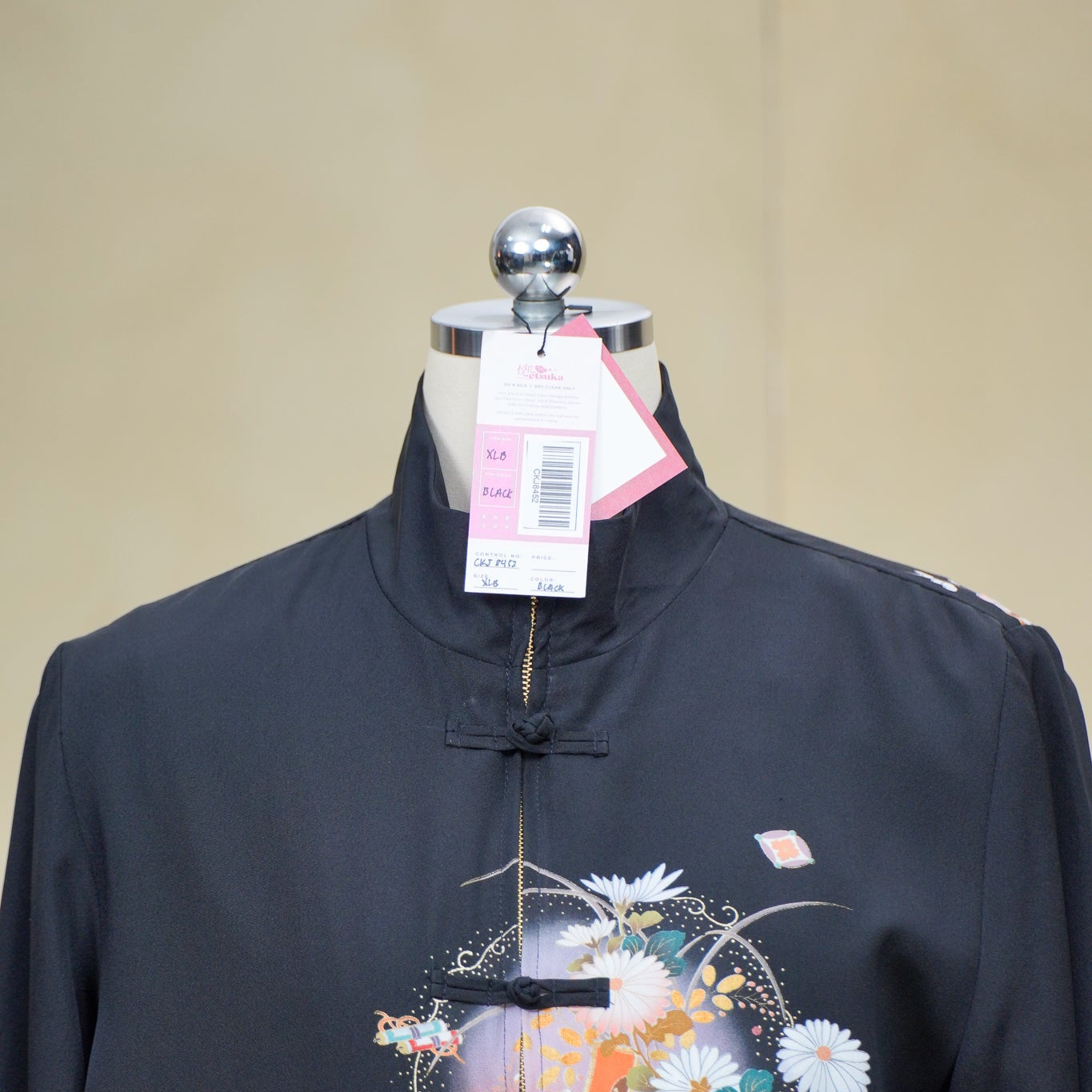 On-hand: Black Chinese Knot Jacket | XLB | CKJ8452M