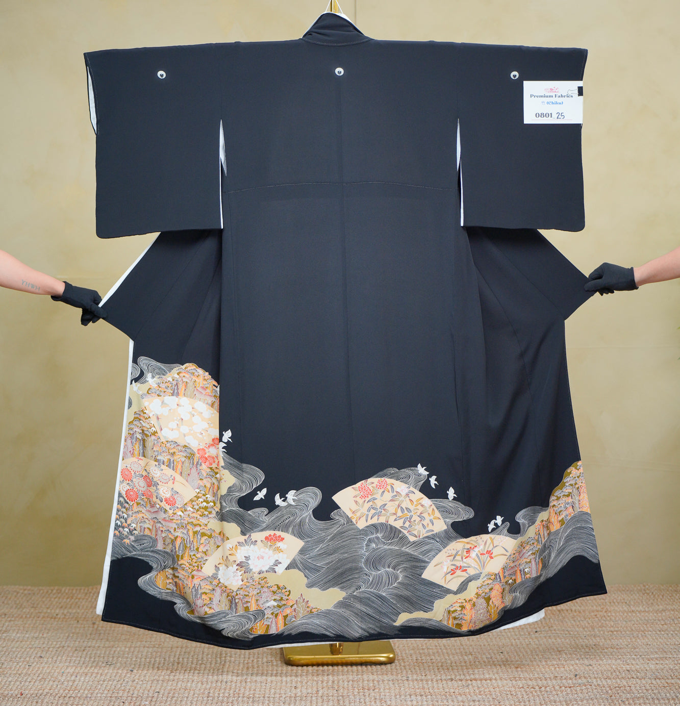 Chiku Fabric: 0801_25 | Ink on the Ocean | WAVEEE