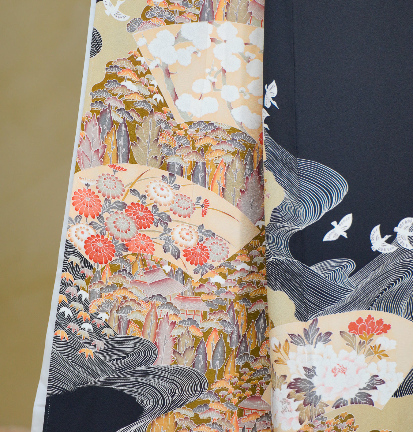 Chiku Fabric: 0801_25 | Ink on the Ocean | WAVEEE