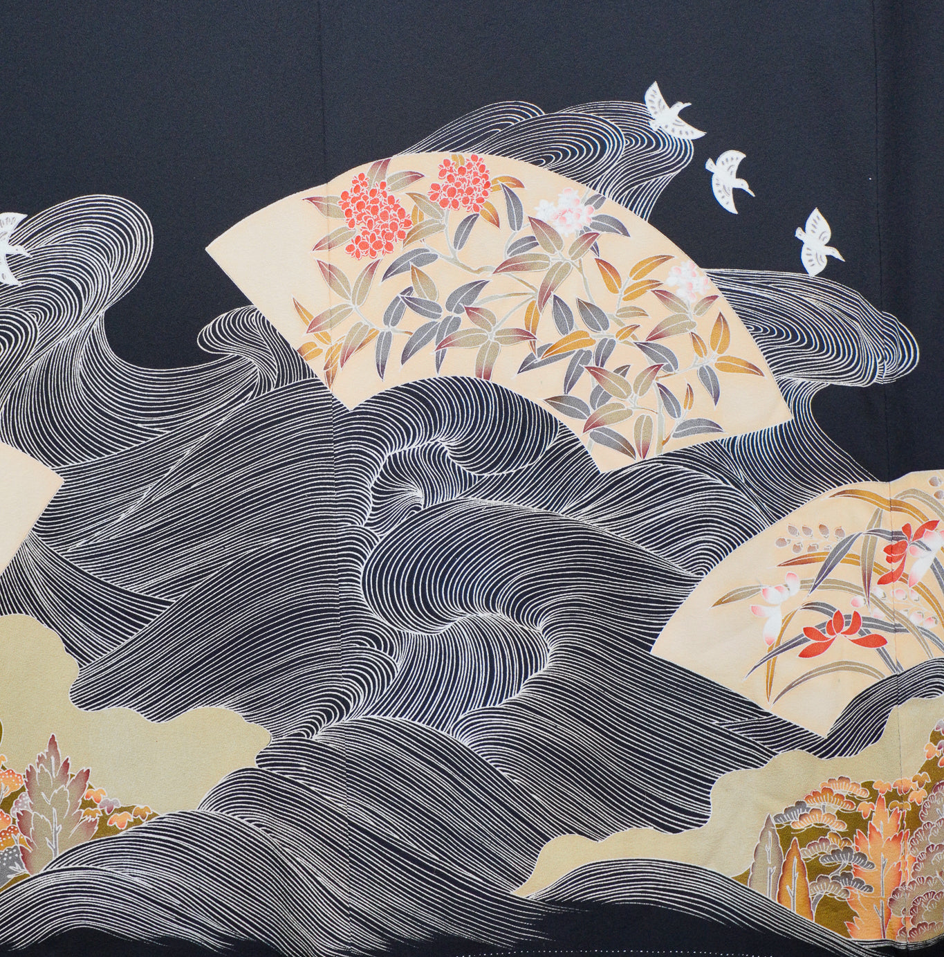 Chiku Fabric: 0801_25 | Ink on the Ocean | WAVEEE