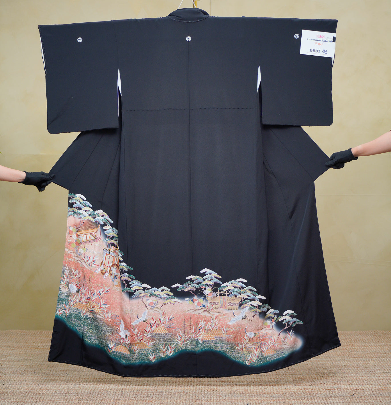 Premium Bai Fabric: 0801-49 | Black Eclipse Garden