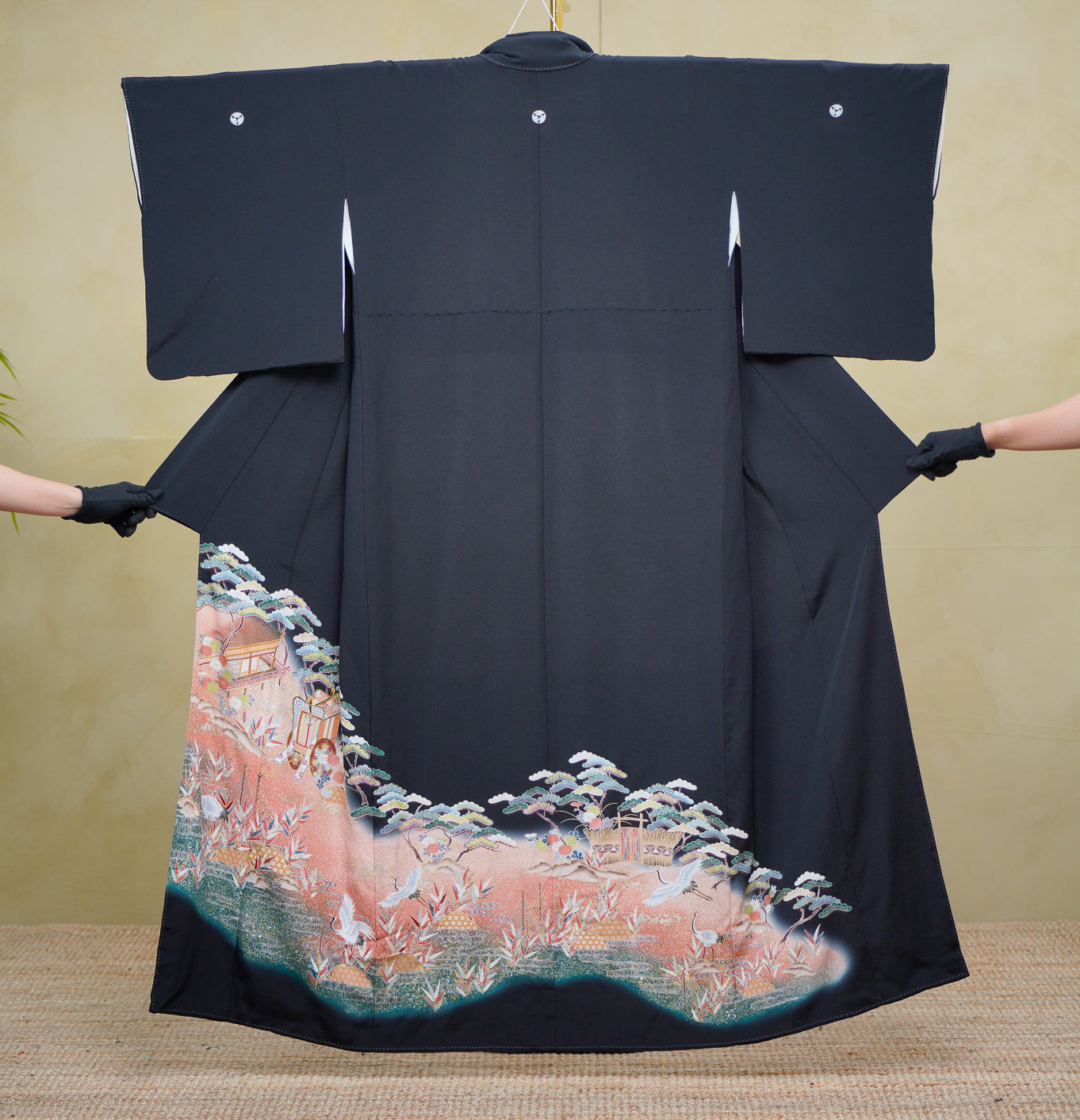 Premium Bai Fabric: 0801-49 | Black Eclipse Garden
