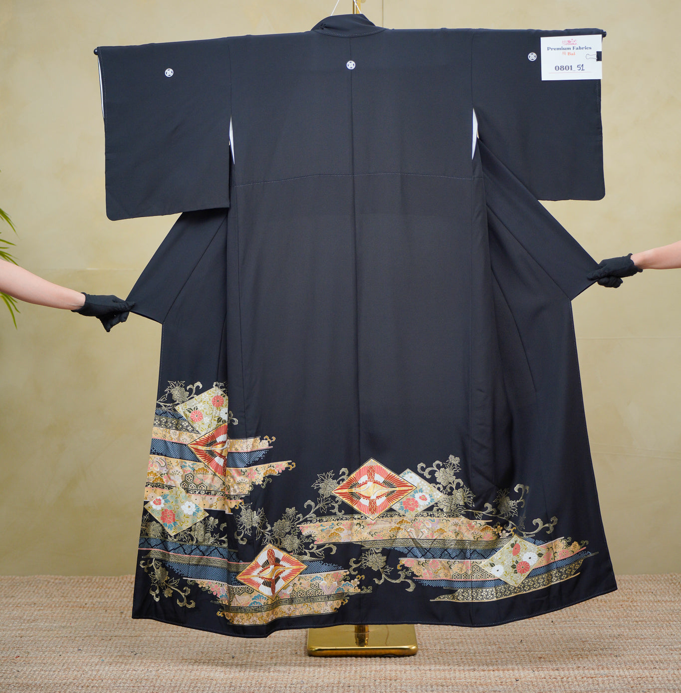 Premium Bai Fabric: 0801-51 | Black Elegance
