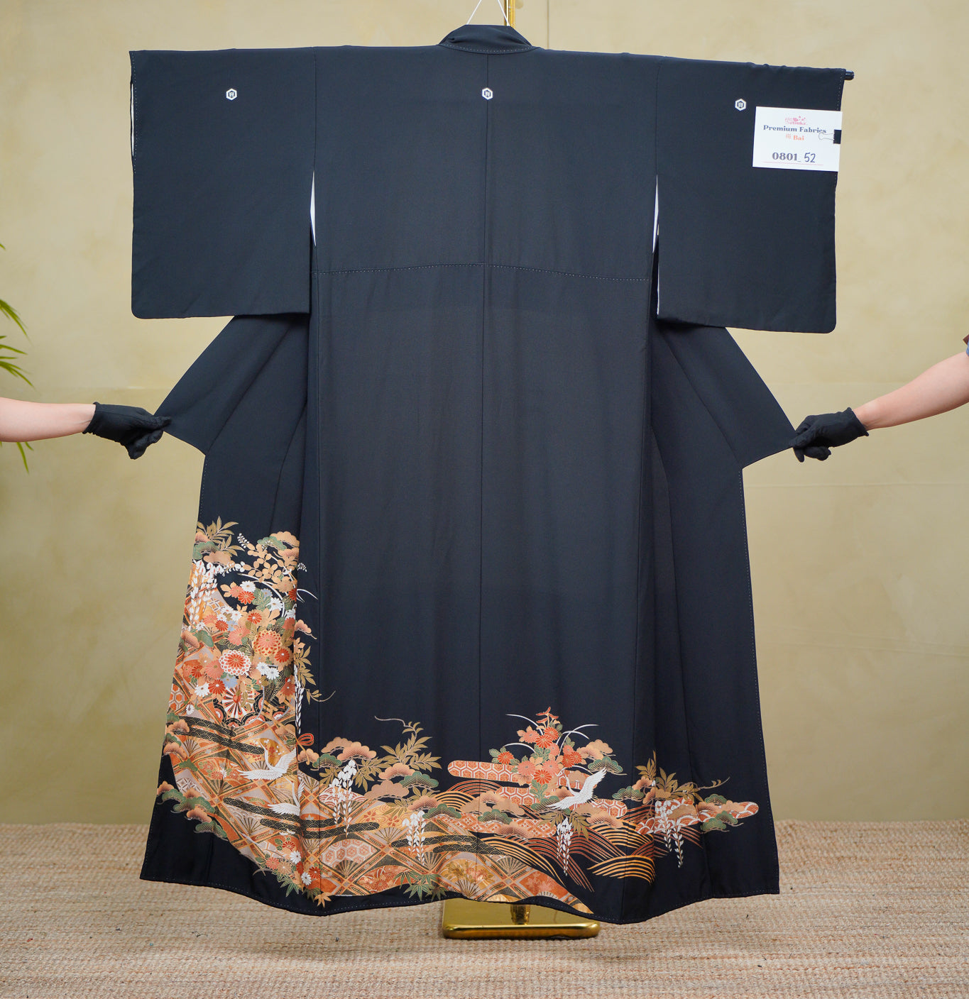 Premium Bai Fabric: 0801-52 | Midnight Scroll