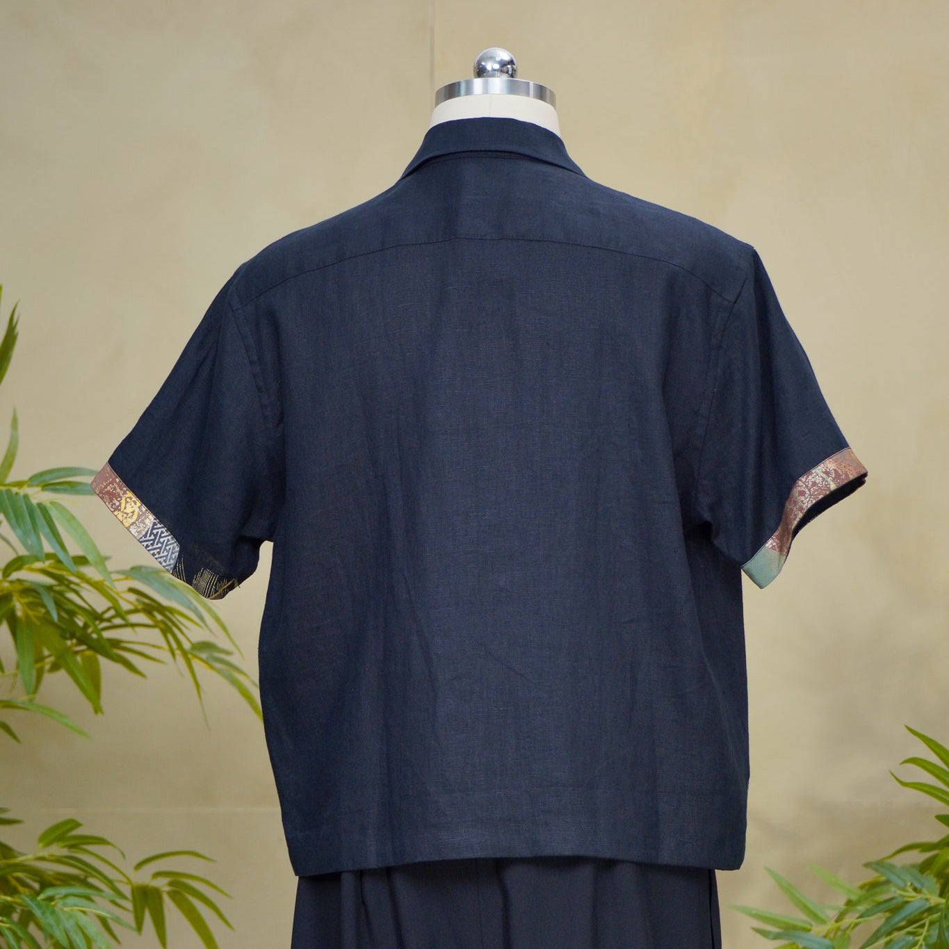 Premium On-hand: Black Men's Linen Polo | Large | LP7220H