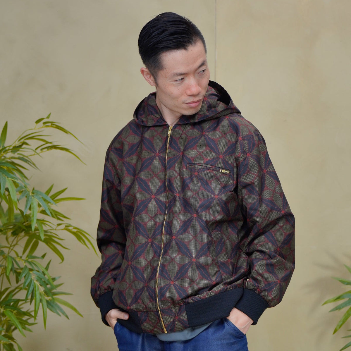 Premium On-hand: Green Loose Fit Oshima Men's Bomber Jacket | LBJ8430M | Large