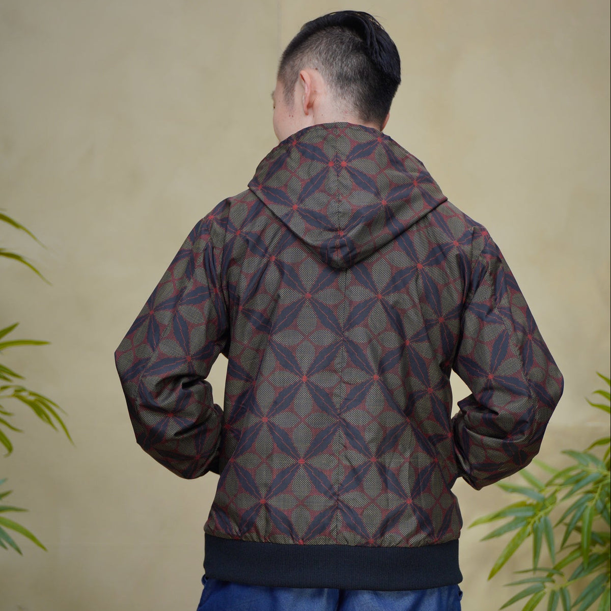 Premium On-hand: Green Loose Fit Oshima Men's Bomber Jacket | LBJ8430M | Large