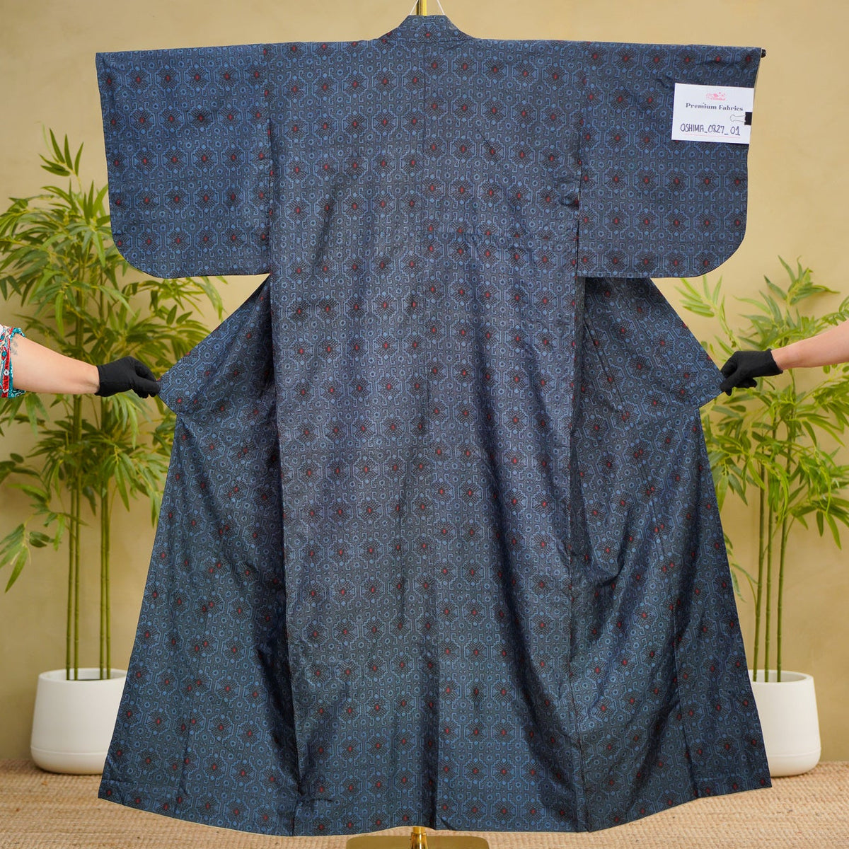 Premium Oshima Fabric: OSHIMA_0827_01 | Blue Stitch
