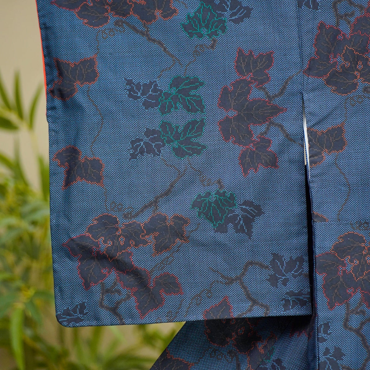 Premium Oshima Fabric: OSHIMA_0827_04 | Leaf &amp; Thread - Indigo