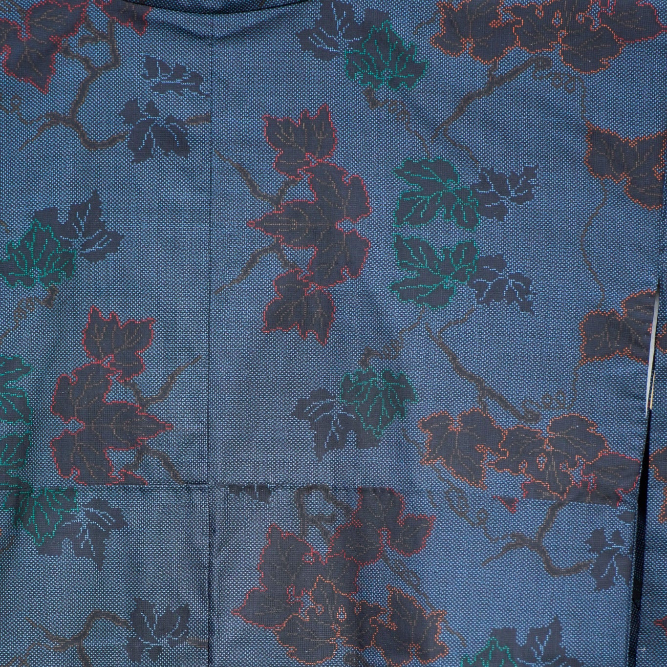 Premium Oshima Fabric: OSHIMA_0827_04 | Leaf &amp; Thread - Indigo