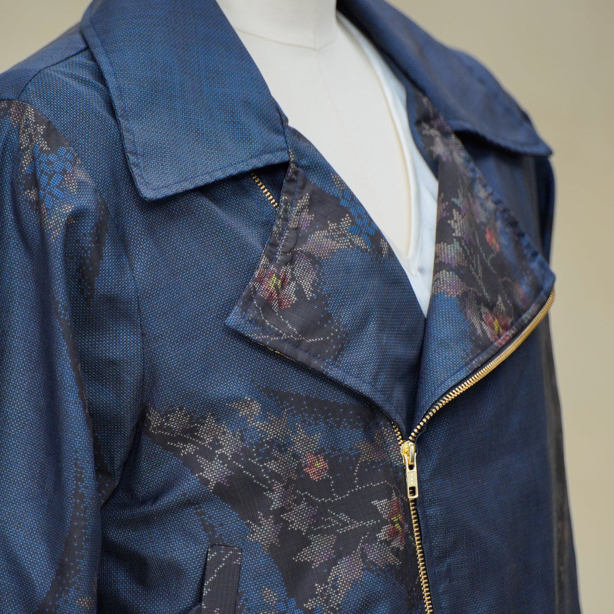 On-hand: Blue Oshima Biker Jacket | OBKJ8483 | XL (J)