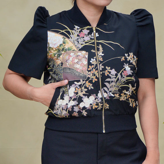 On-hand item: Filipiniana Bomber Jacket | Black | FBJ8469M | Medium
