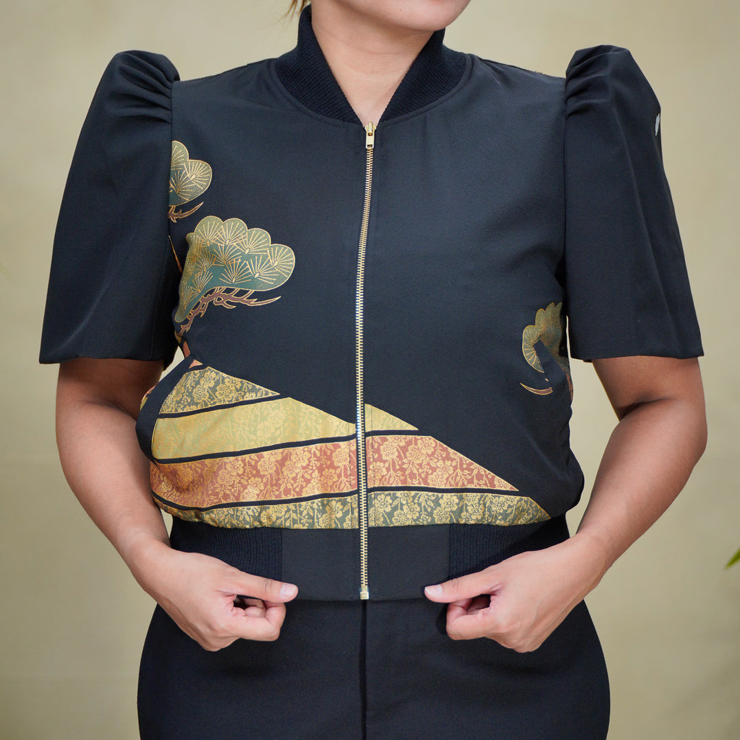 On-hand item: Filipiniana Bomber Jacket | Black | FBJ8602M | Medium