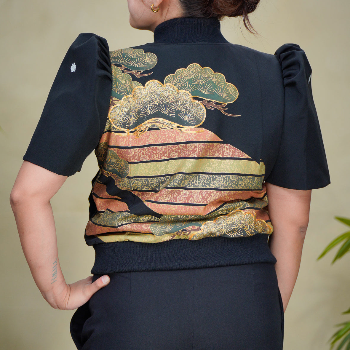 On-hand item: Filipiniana Bomber Jacket | Black | FBJ8602M | Medium