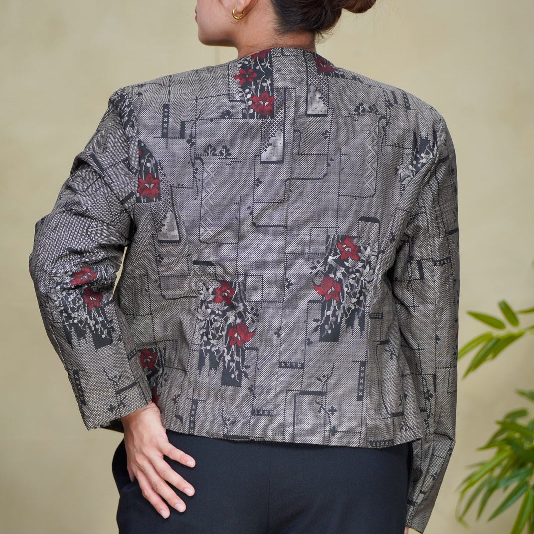 Premium On-hand item: Gray Oshima Office Blazer | OFB5362 | Large