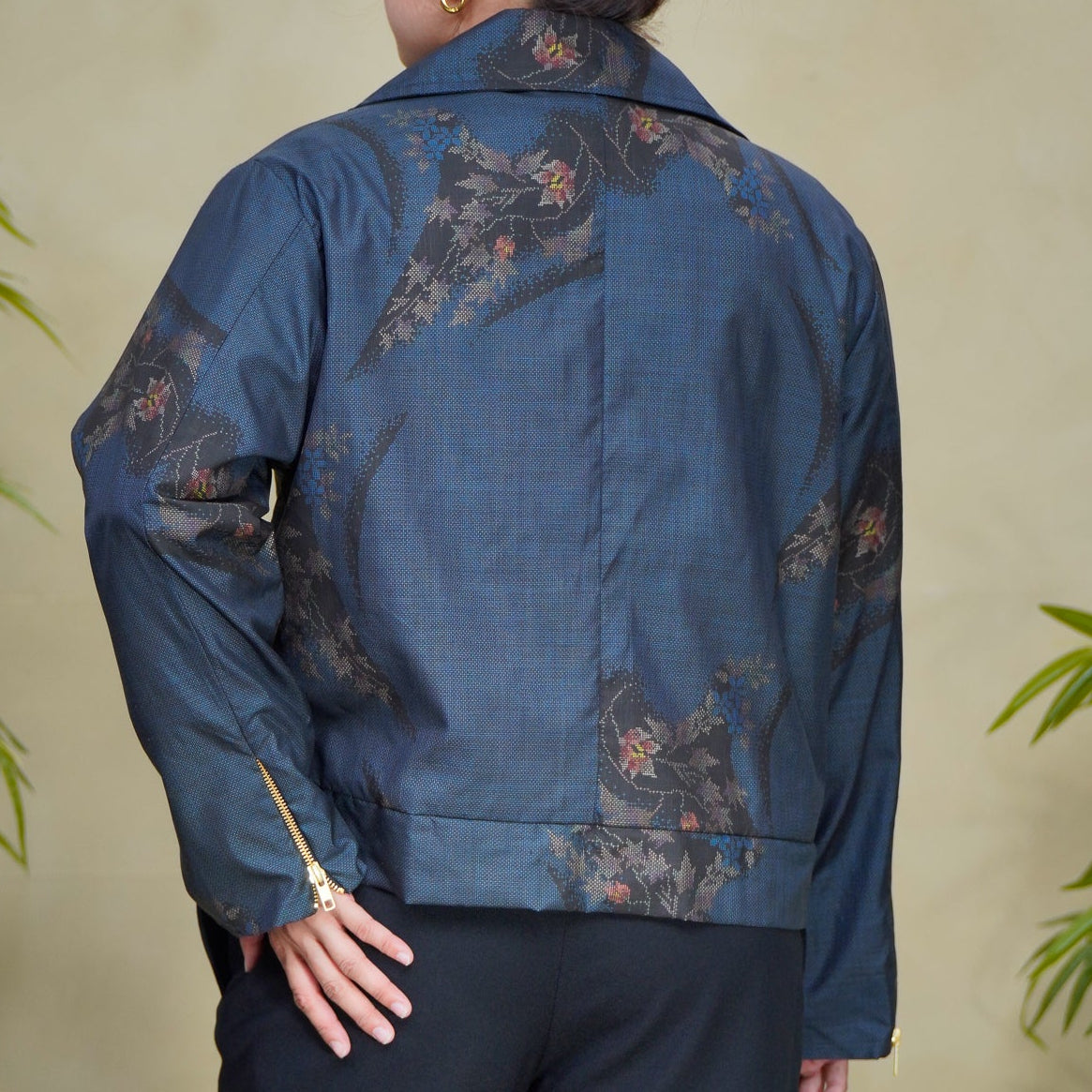 On-hand: Blue Oshima Biker Jacket | OBKJ8483 | XL (J)