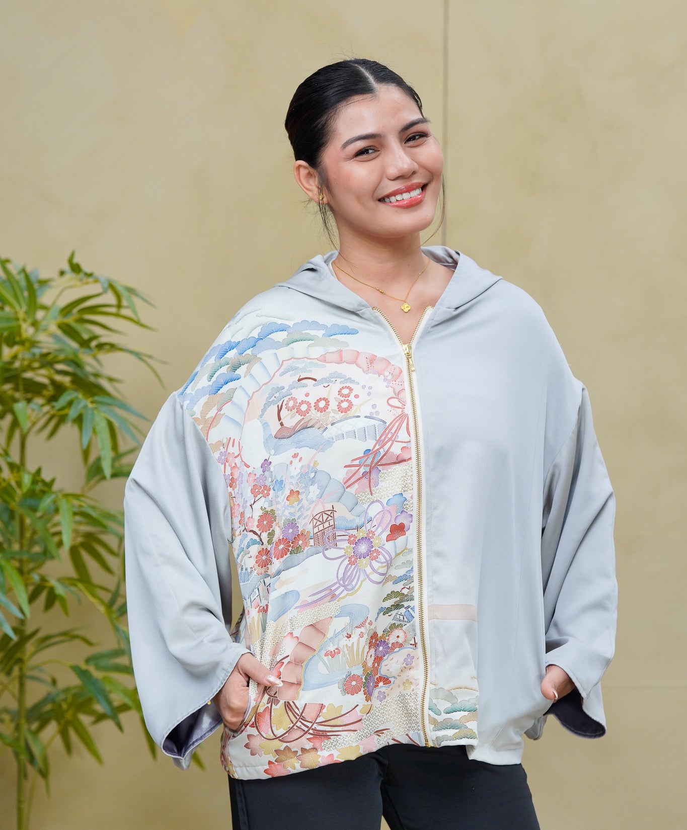 Premium On-hand: Gray Hoodie With Zipper | HWZ8314Y
