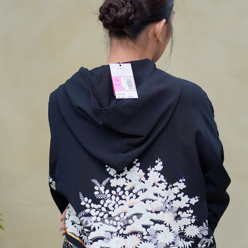 Premium On-hand: Black Hoodie With Zipper | HWZ8312Y