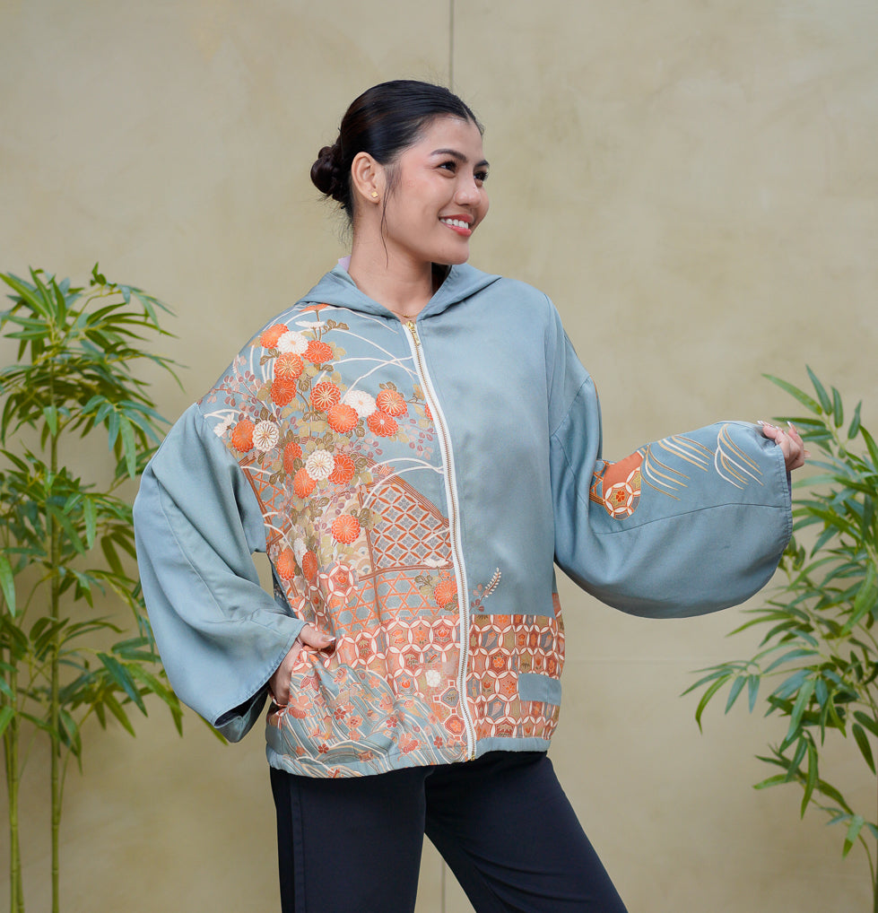 Premium On-hand: Blue Hoodie With Zipper | HWZ8321Y