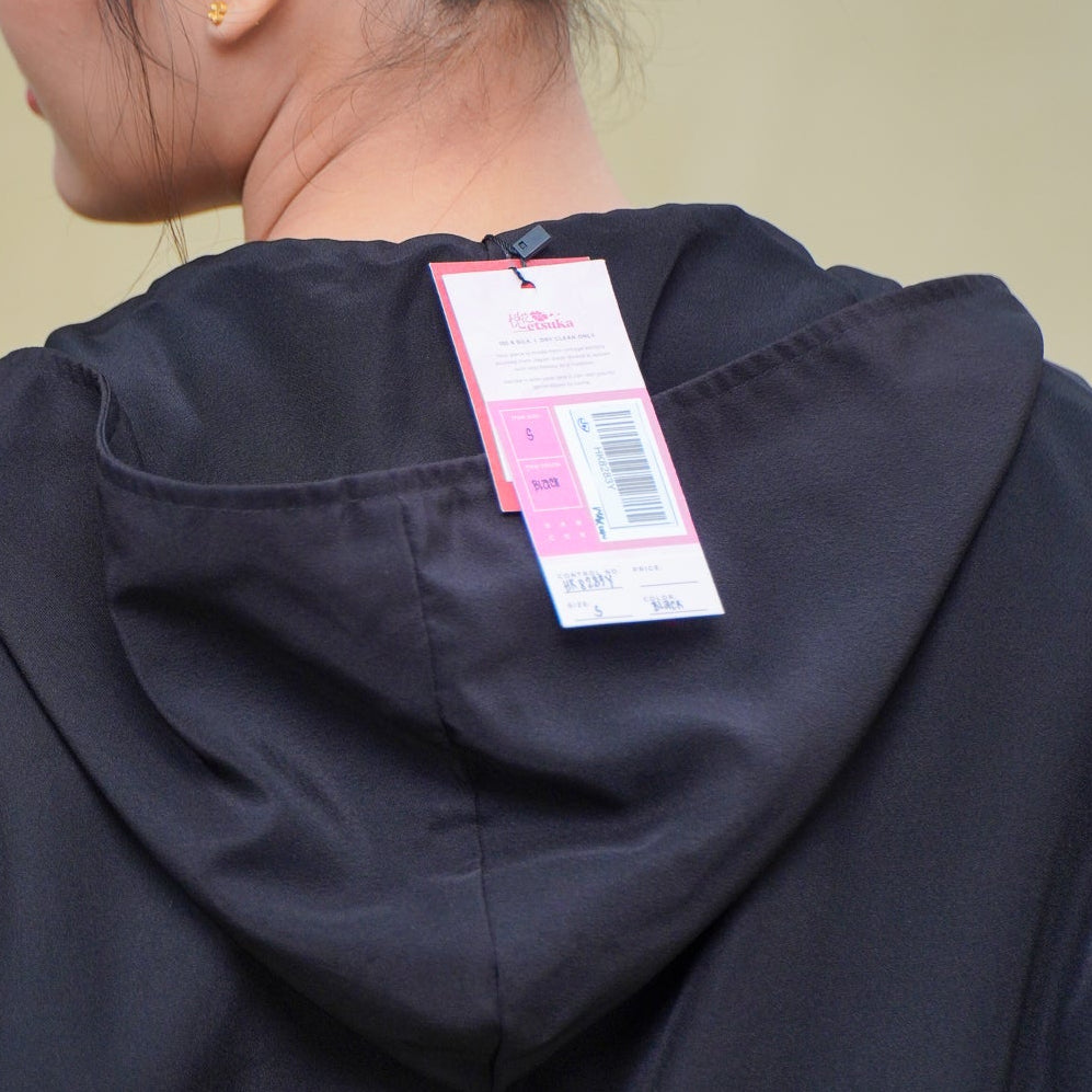 Premium On-hand item: Black Kodomo Hoodie | HK8283Y | Small