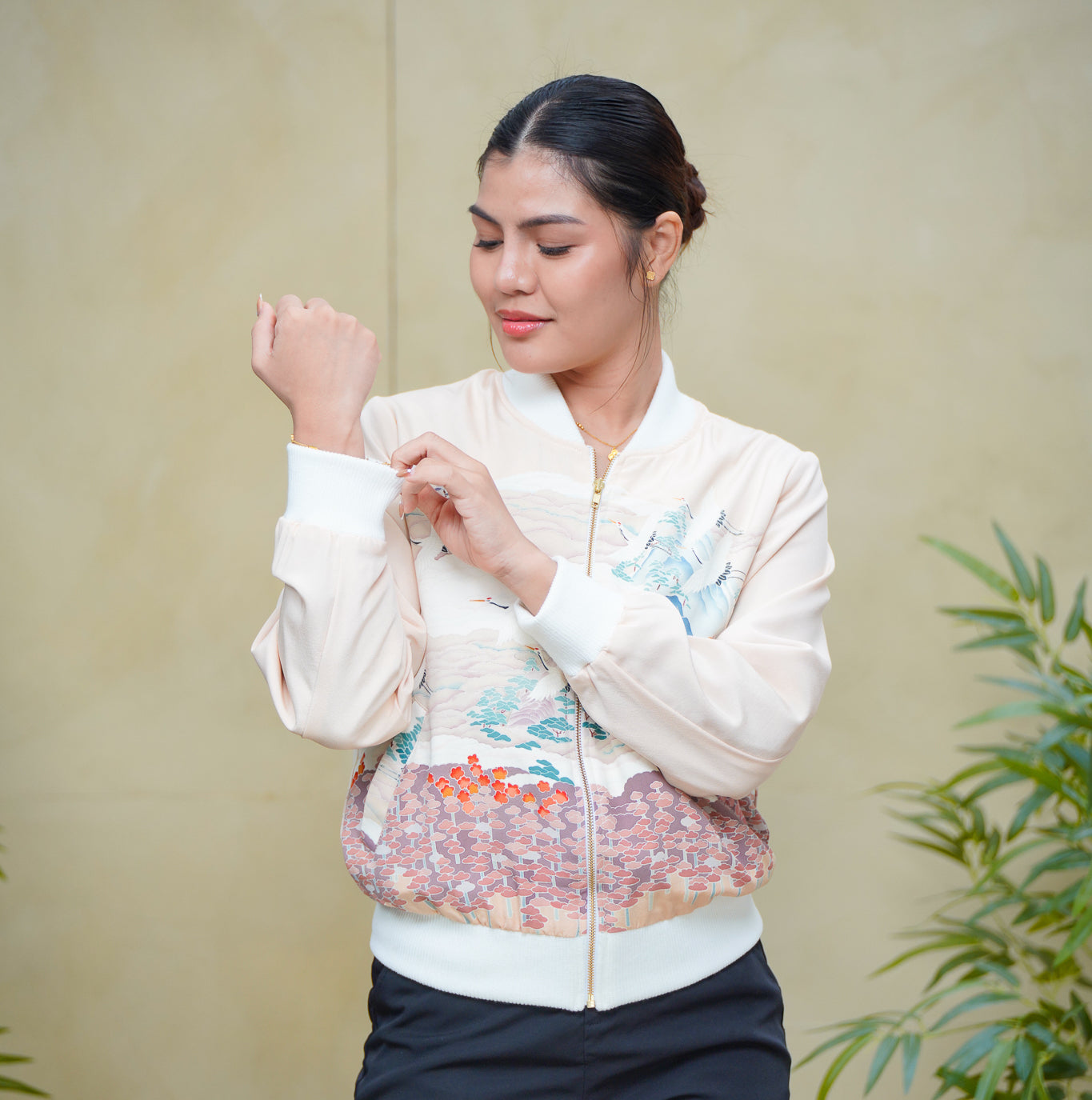 Premium On-hand: Bomber Jacket | Cream | BJ8198M | SB (SO M)
