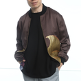 Load image into Gallery viewer, On-hand: Bomber Jacket | BJ5464 L (Brown with gold) | Ship in 1-3 weeks
