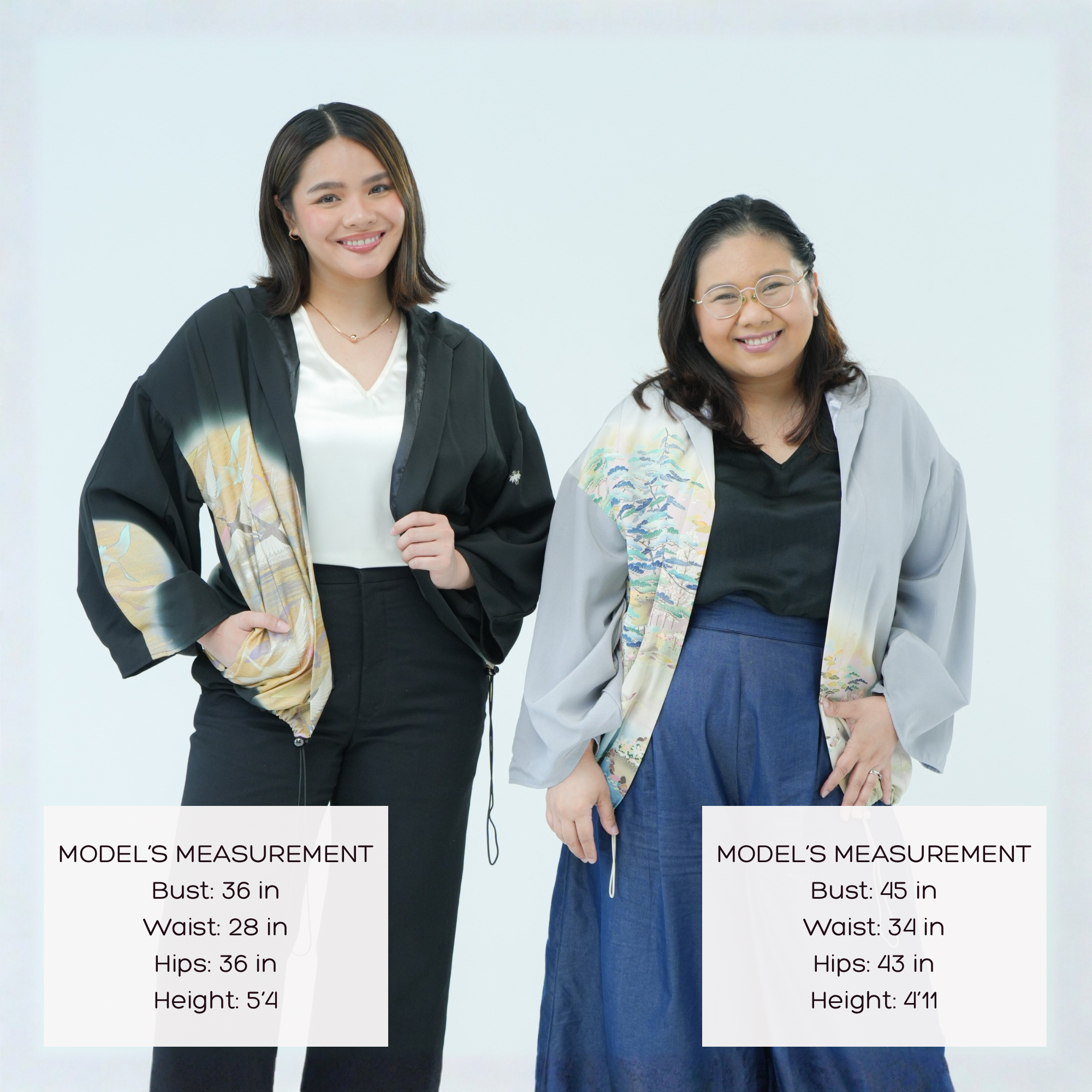 Premium On-hand: Black Hoodie | H6340Y (yuzen painting!)