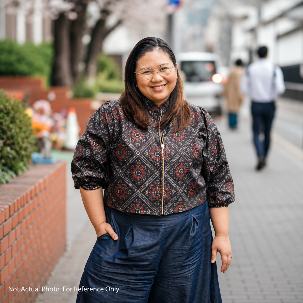 Premium Oshima Fabric: 0818_07 | Ember Rosette