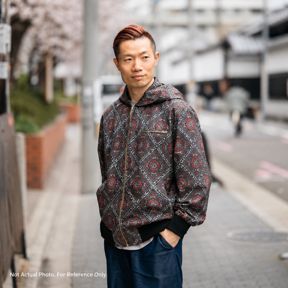 Premium Oshima Fabric: 0818_07 | Ember Rosette