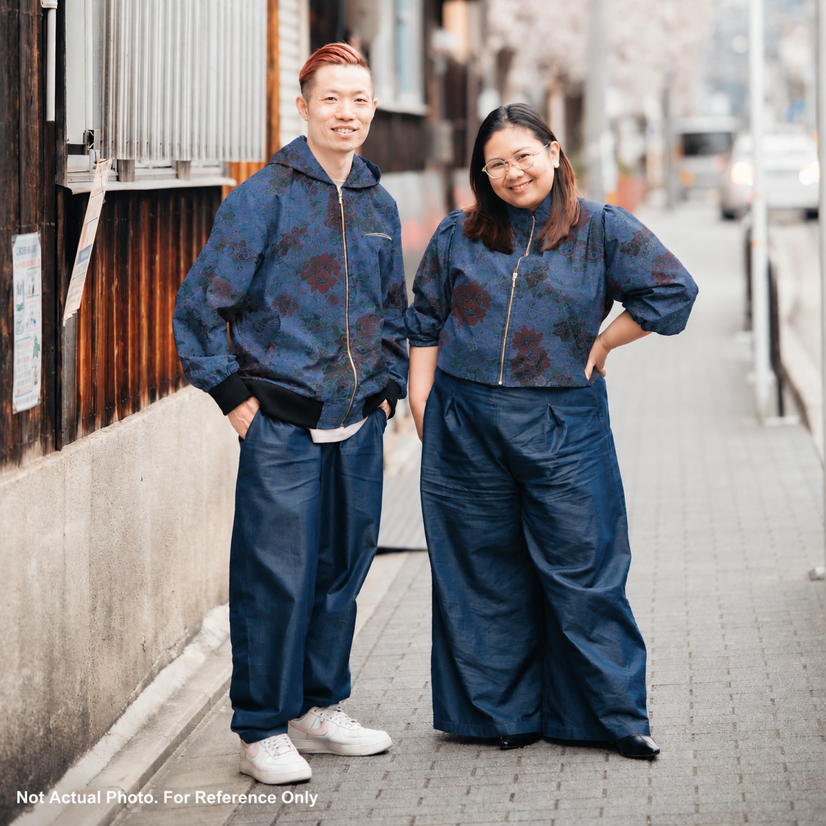 Premium Oshima Fabric: OSHIMA_0827_04 | Leaf &amp; Thread - Indigo