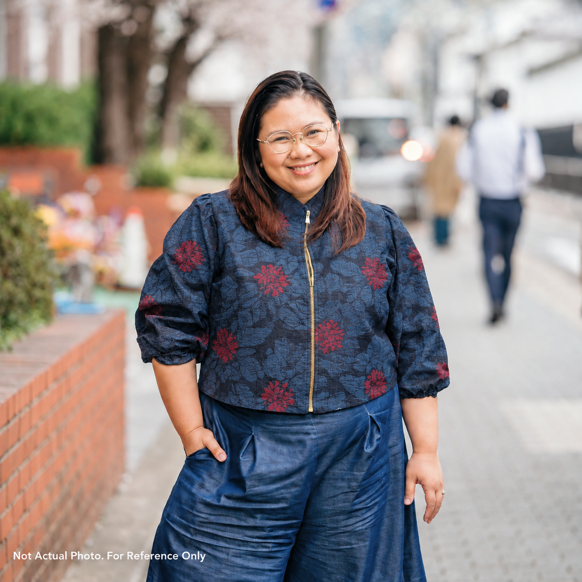 Premium Oshima Fabric: OSHIMA_0827_05 | Darkwood Bloom