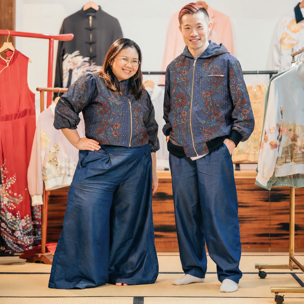 Premium Oshima Fabric: OSHIMA_0827_61 | Wandering Blooms