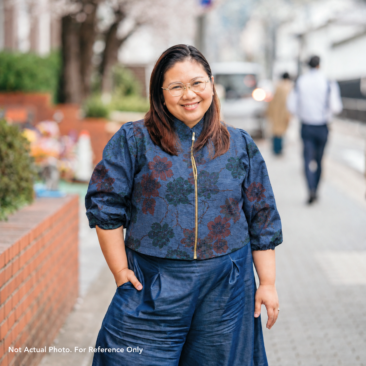 Premium Oshima Fabric: OSHIMA_0827_04 | Leaf &amp; Thread - Indigo