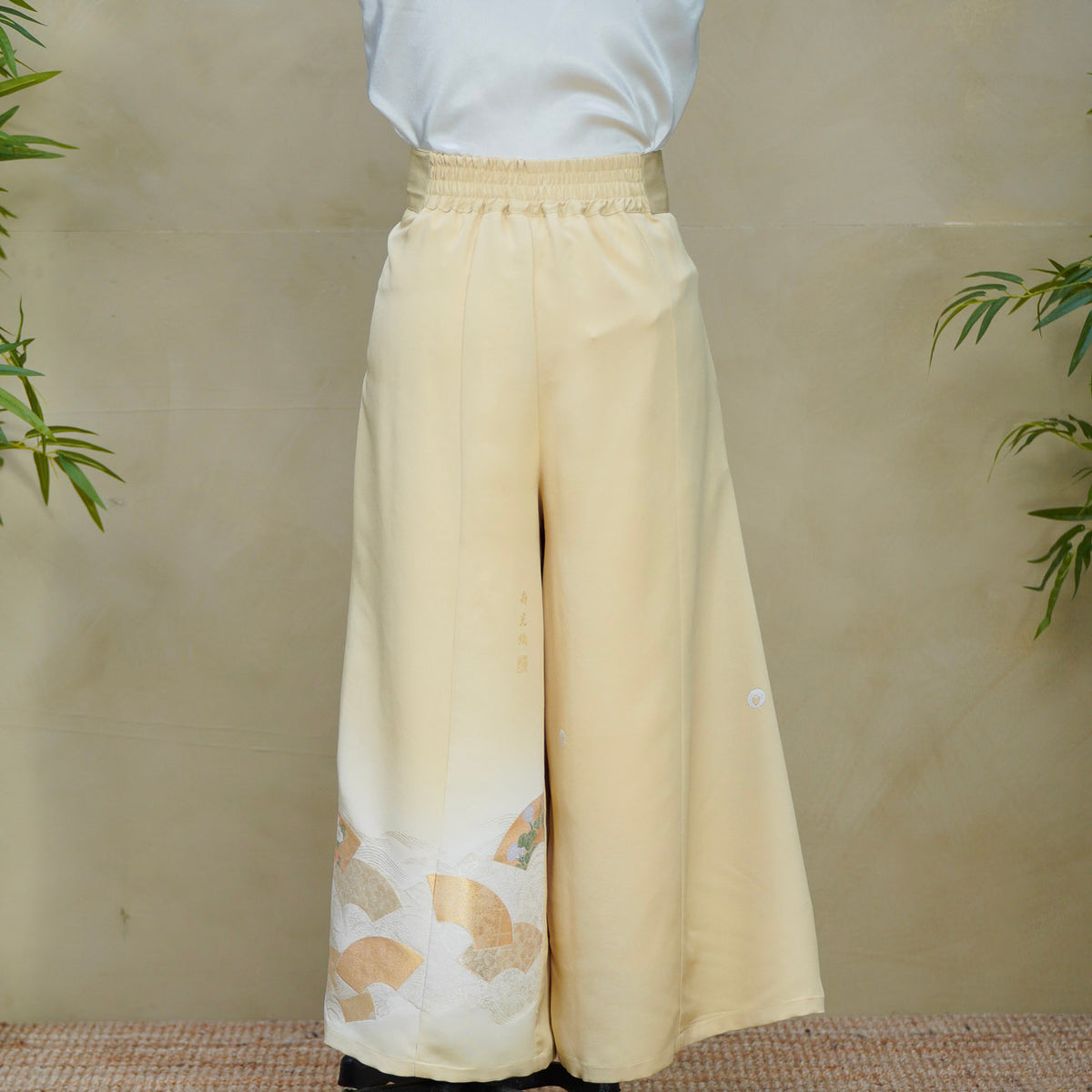Premium On-hand: Palazzo Pants | YELLOW PP7847A 4XLB
