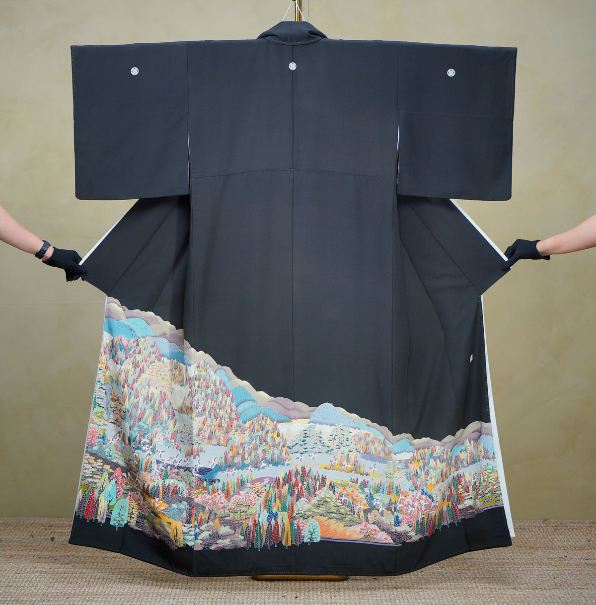Chiku Fabric: 0908_29 | Midnight Hana