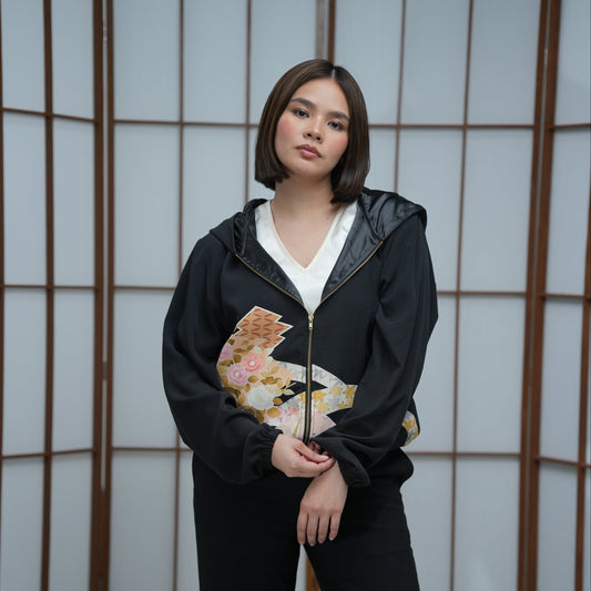 Rare item! Premium On-hand: Black Zipped Hoodie | ZH3230 | Large