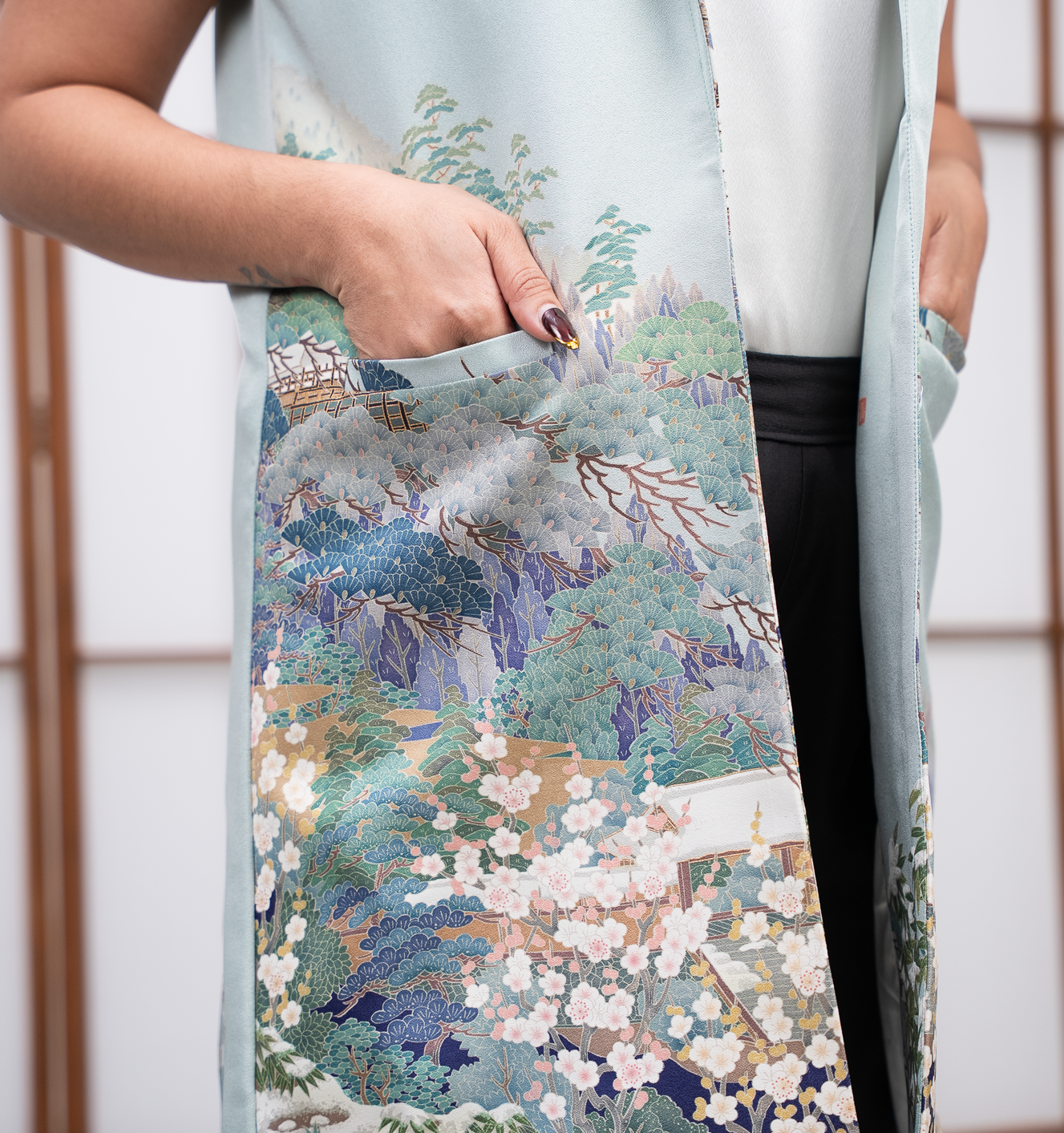 On-hand:No sleeves suit jacket as seen on the runway! | L GREEN NSSJ6922M