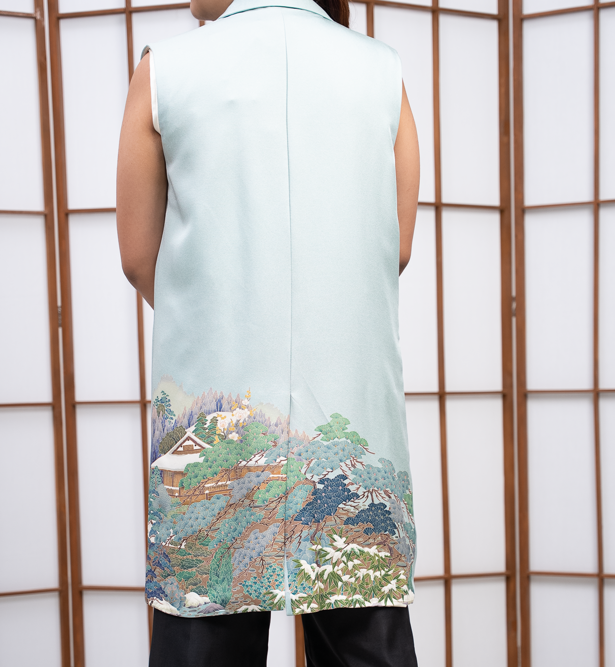 On-hand:No sleeves suit jacket as seen on the runway! | L GREEN NSSJ6922M