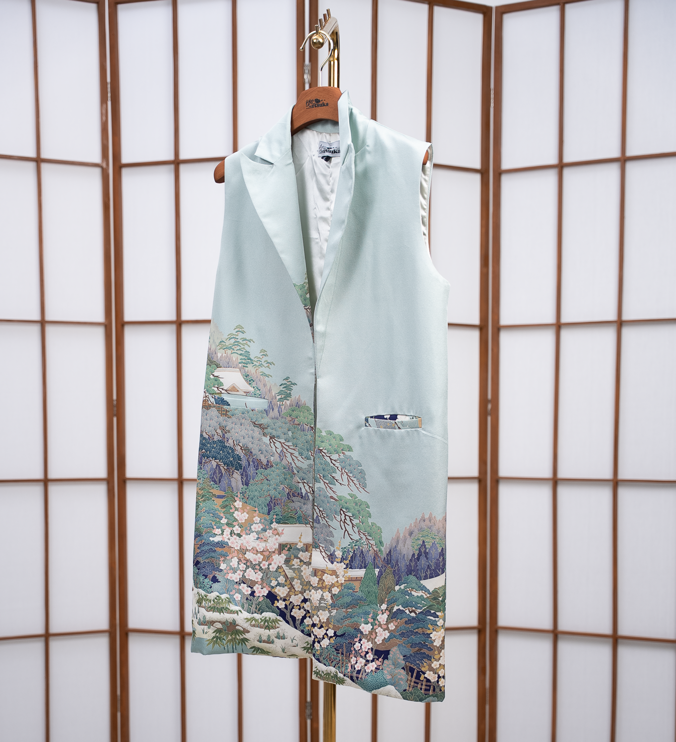 On-hand:No sleeves suit jacket as seen on the runway! | L GREEN NSSJ6922M