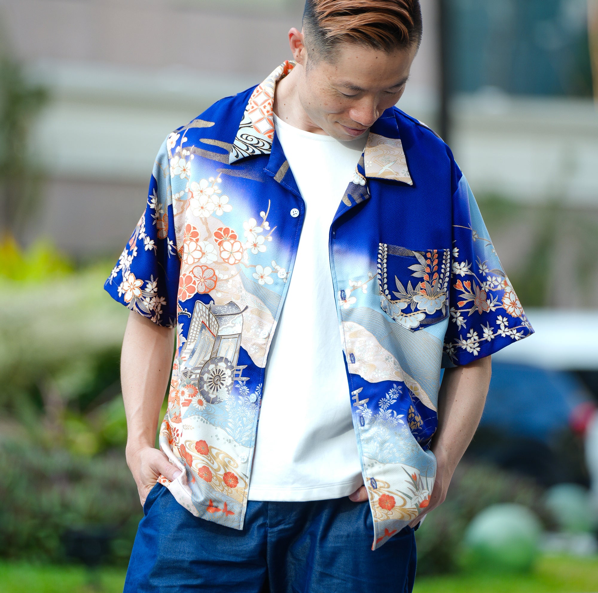 🎉 On-hand: Blue Aloha shirt | XL | AS7523M (Mimi's Choice!)