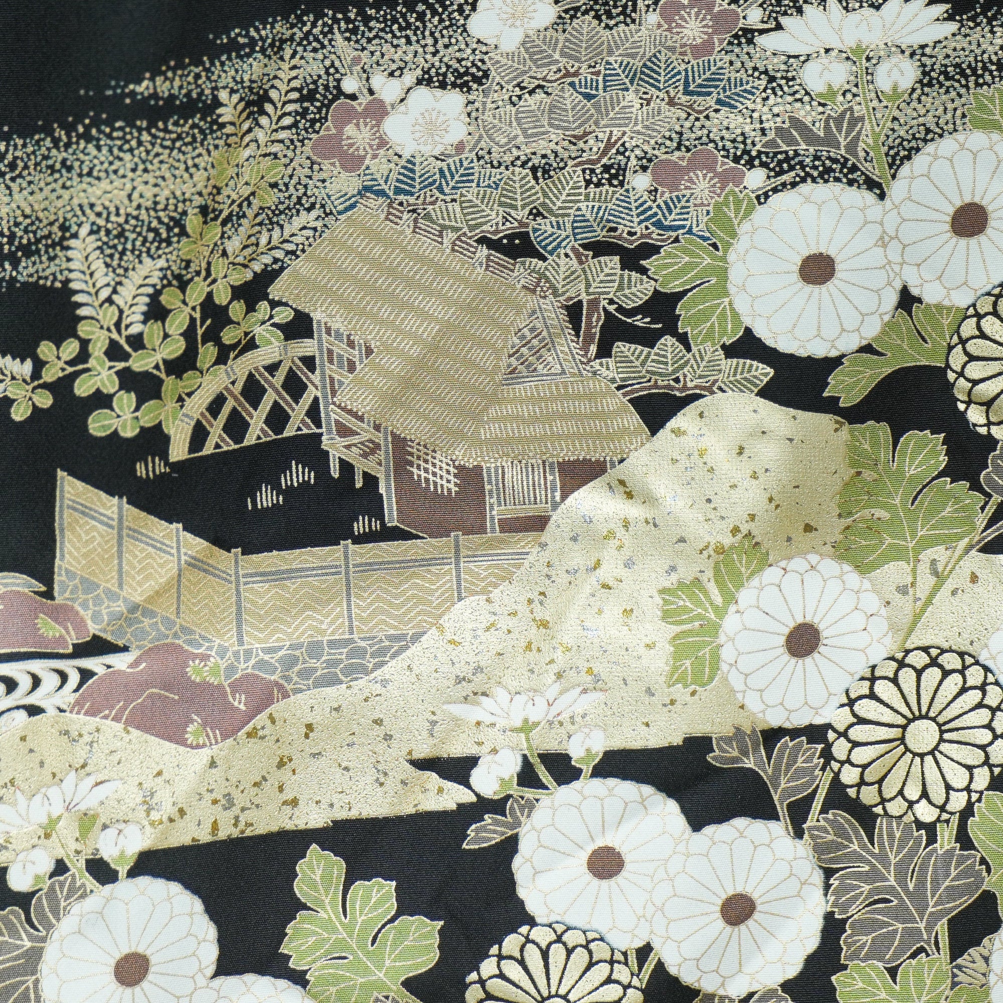 Bai Fabric: SPRINGM6-03 | Black and green landscape