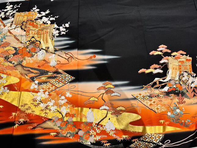 Ma24 Private Sale Fabric: Nature black & orange | Free shipping