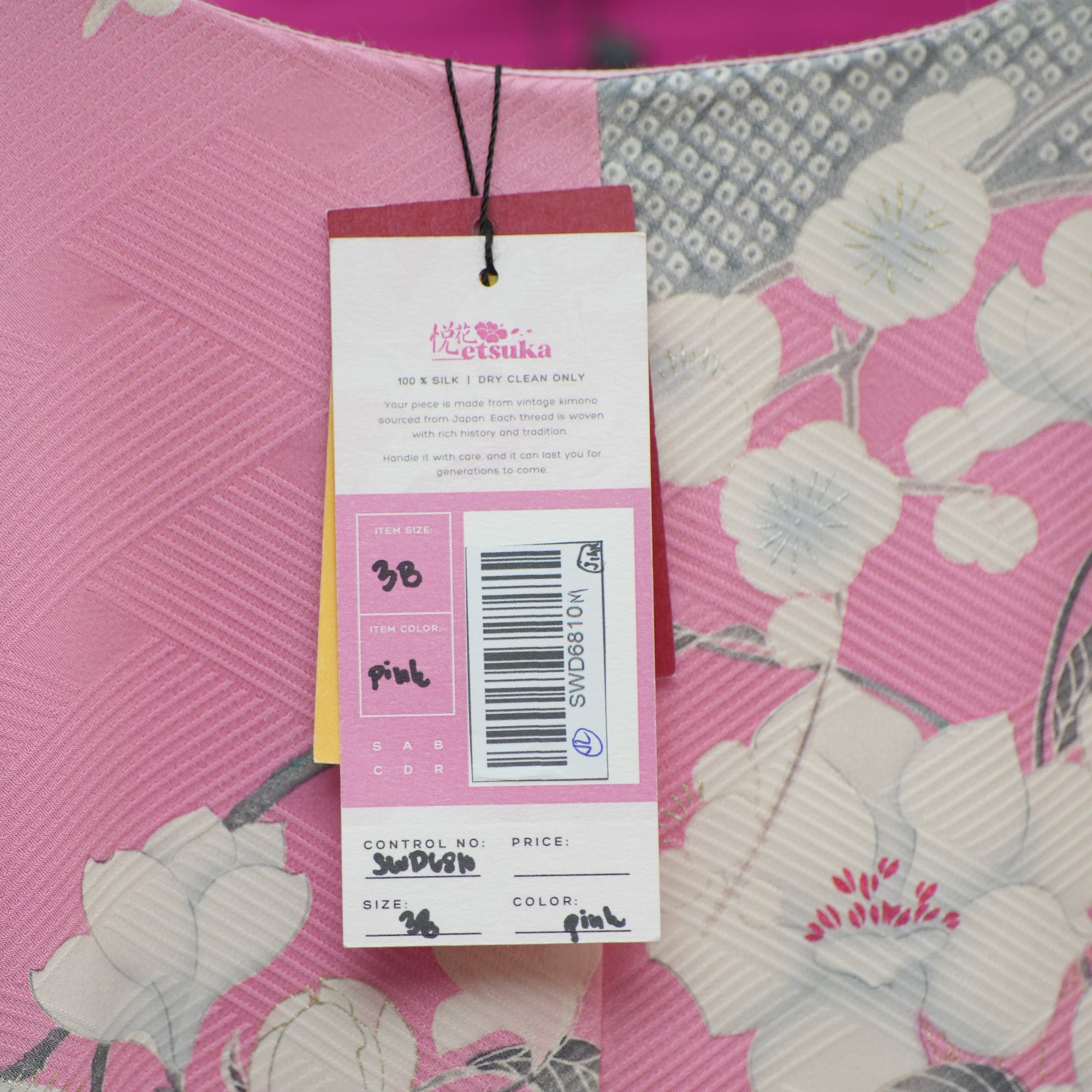 Premium On-hand: Pink Wrap Dress with Sleeves | SWD6810 | 3B