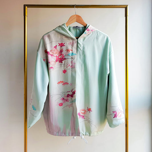 On-hand Premium Hoodie : flower in mint | H116