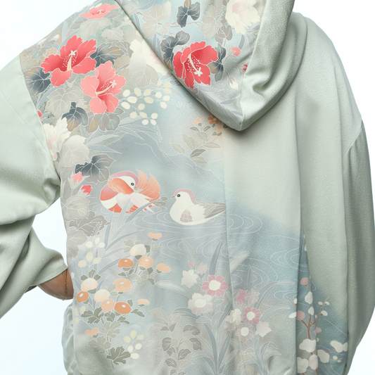 On-hand: Hoodie | HK5728 small size light green hoodie! with stain