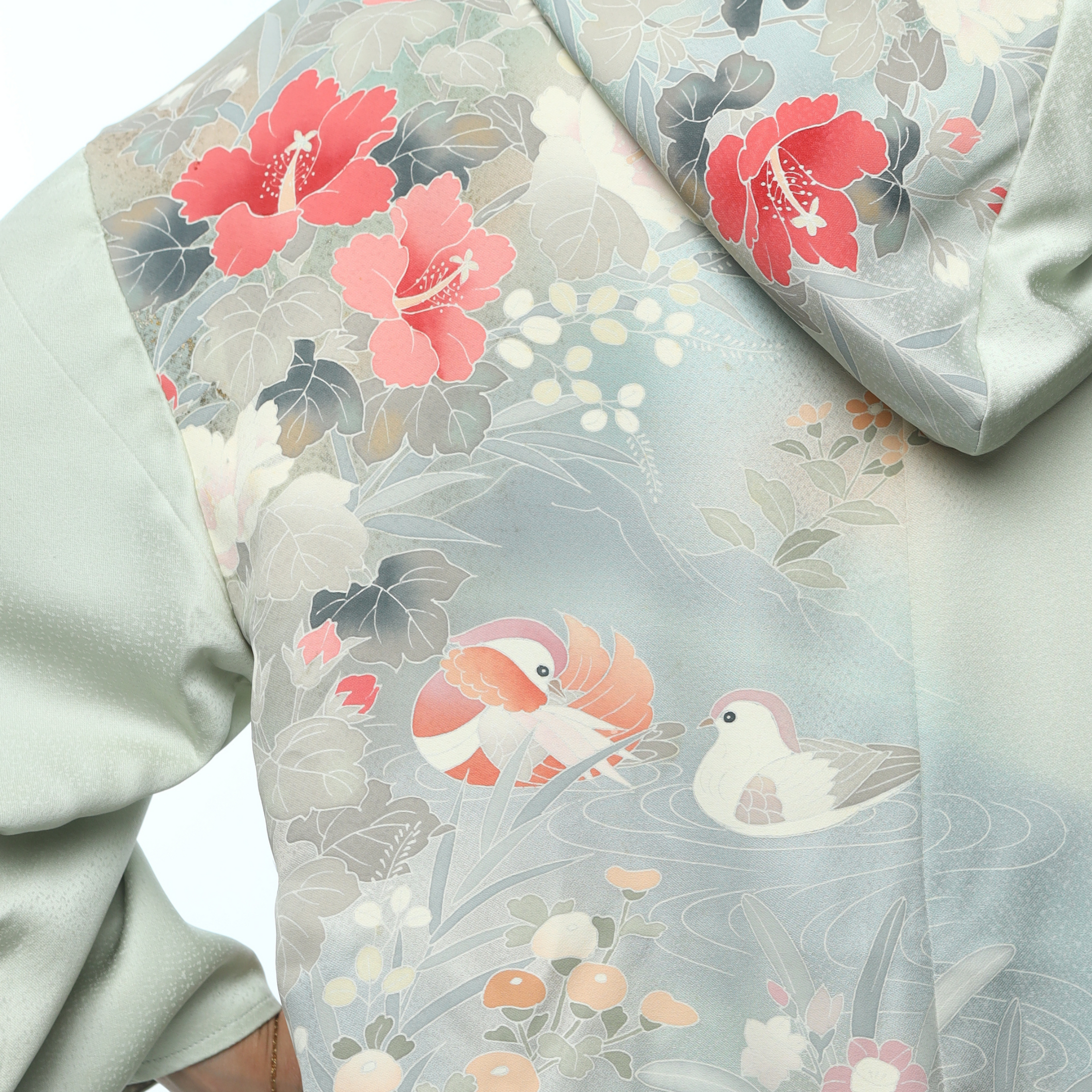 On-hand: Hoodie | HK5728 small size light green hoodie! with stain