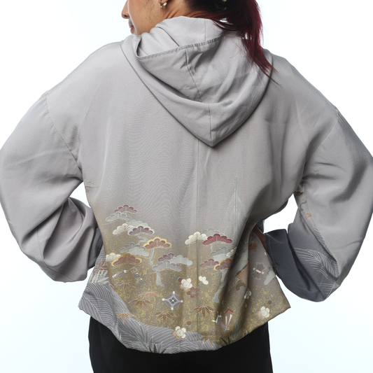 On-hand: Hoodie With Zipper | HWZ4935 light blue grey