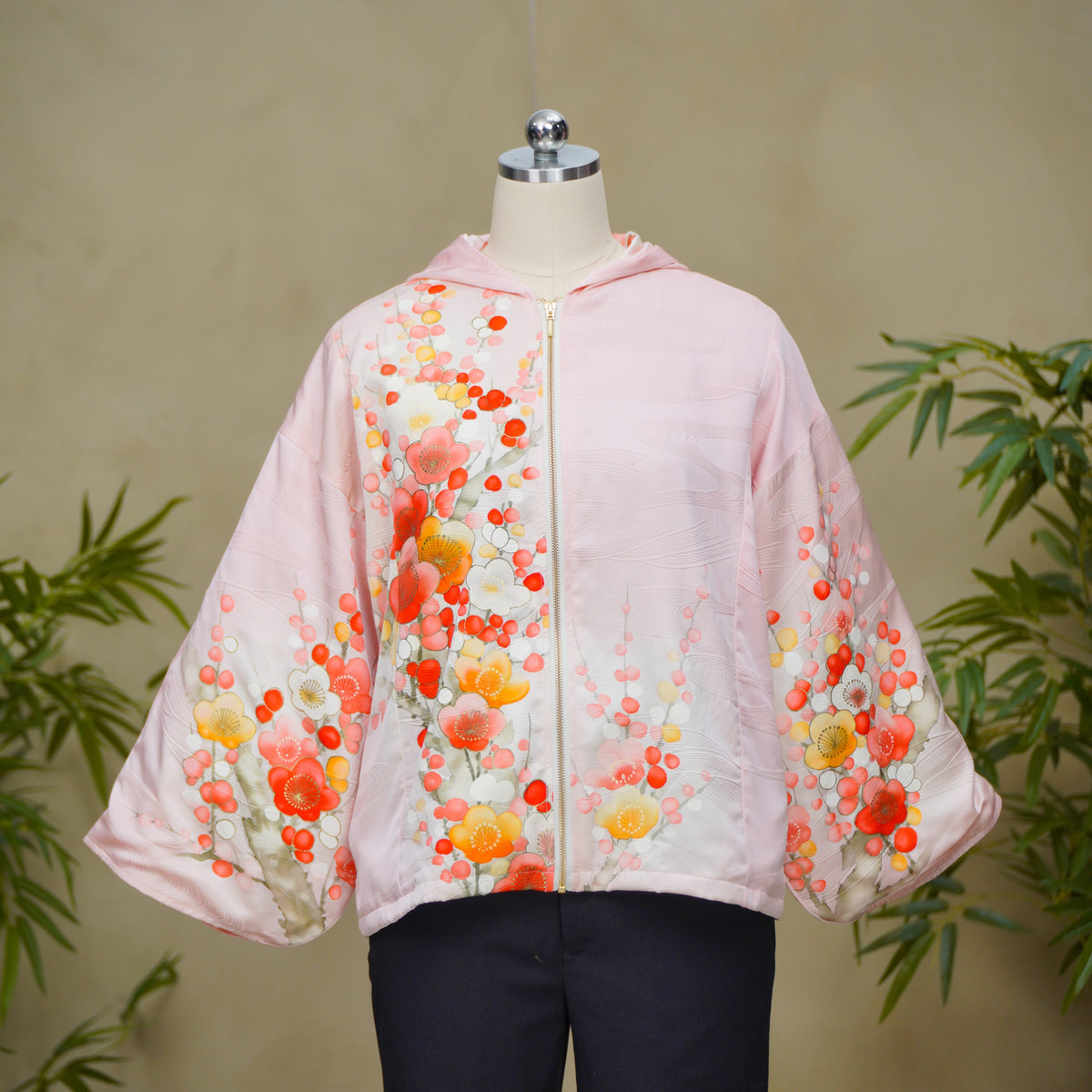 Premium On-hand: Pink Hoodie with Zipper (One Size) | HWZ8803Y -O