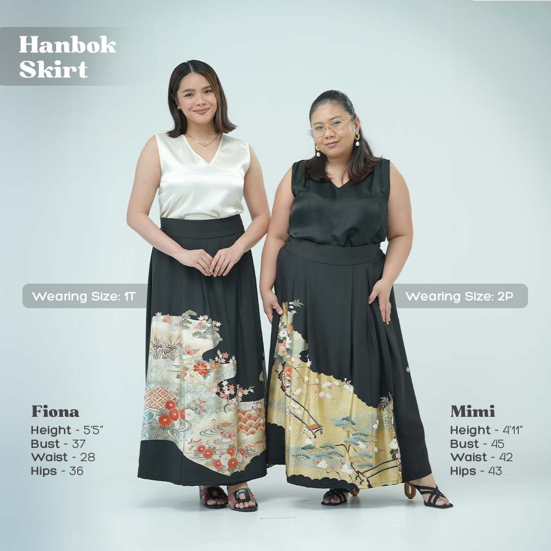 Premium On-hand: Emerald color Hanbok Skirt | HS7082 | 2P